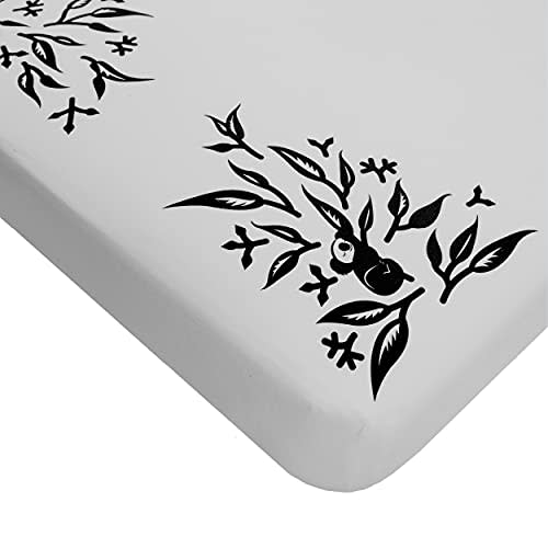 Nanit Smart Sheets – 100% Cotton Fitted Crib Sheets for Standard Crib, Works with Nanit Baby Monitors to Measure Your Baby's Height - Pebble Grey