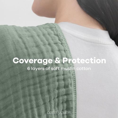 Muslin Burp Cloths Large 100% Cotton by Comfy Cubs