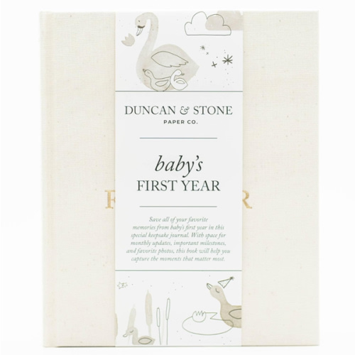 Baby First Year Book - Heirloom Keepsake Baby Memory Book to Record Important Milestones, Favorite Photos & More - Pregnancy Books (Cream,112 Pages)