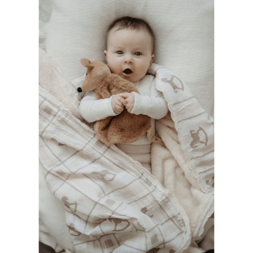 The Rocking Horse Fur Lined Cot Blanket