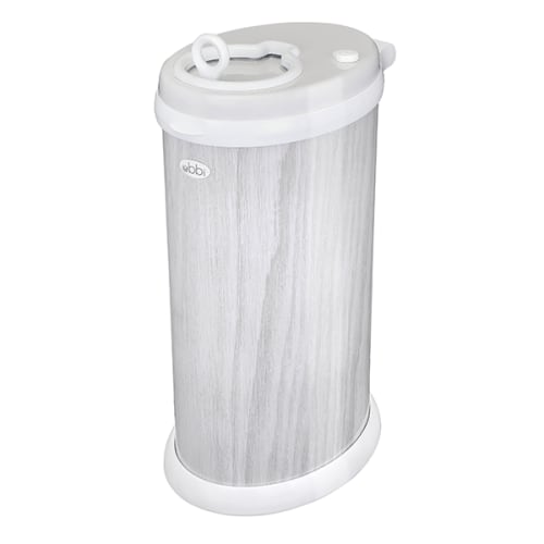 Ubbi Diaper Pail in Grey Woodgrain