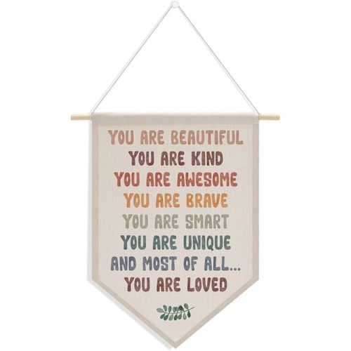 Girls Room Decor, Motivational Banner, Inspirational Wall Decor, Hanging Pennant Flag Banner, Girly Room Girls Bedroom Decoration for Teen Girl Daughter Wall Art