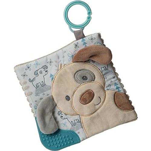 Mary Meyer Crinkle Teether Toy with Baby Paper and Squeaker, 6 x 6-Inches, Sparky Puppy