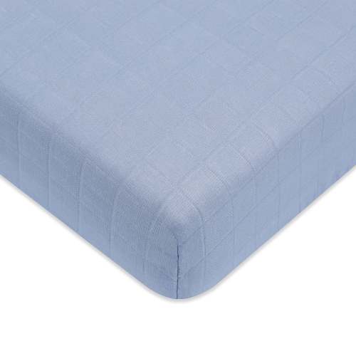 Crib Sheet in GOTS Certified Organic Muslin Cotton