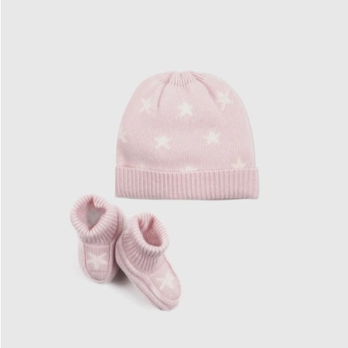 Washable Cashmere Beanie & Bootie Set