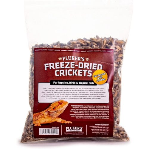 Fluker's Freeze Dried Crickets for Reptiles, Packed with Protein and Essential Nutrients, 1 lb. Value Pack