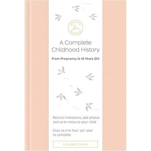 Promptly Journals, A Complete Childhood History: From Pregnancy to 18 Years Old (Country Peach, Orange, Leatherette)