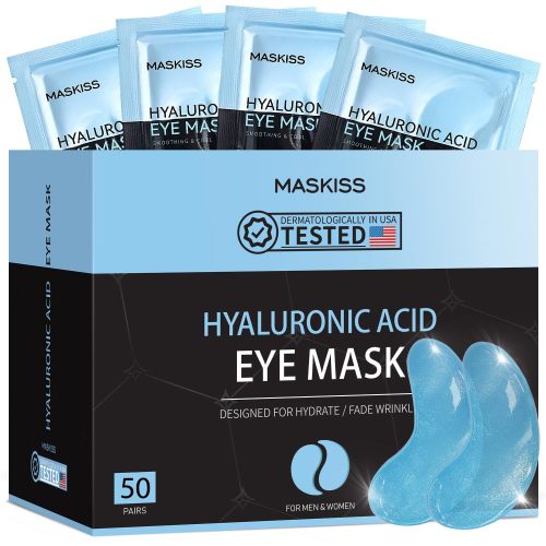 Maskiss Under Eye Patches (50 Pairs), Hyaluronic Acid Eye Masks for Dark Circles Puffy Eyes Undereye Bags, Collagen Eye Patches for Wrinkles and Hydrate,...