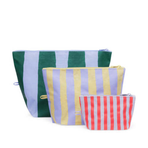 Baggu Recycled Nylon Go Pouches - Set of 3 - Painted Stripes