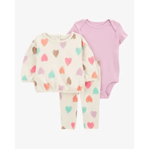 Baby 3-Piece Heart Little Cardigan Set - Carter's | Carter's