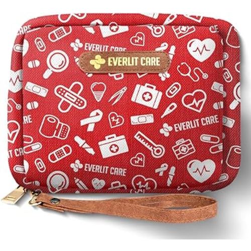 EVERLIT Care Rescue Pack | Family-Friendly First Aid Kit for Kids with 200 Pcs Medical Supplies | Travel-Friendly Compact Storage Bag for Home, Car, Travel, Camping, Adventure (Original)