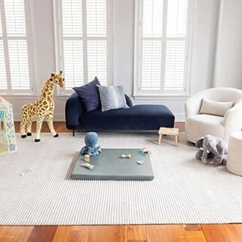 Nurture& Baby Padded Play Mat | Non-Toxic Foam Floor Activity Pad for Babies, Toddlers, Infants | Activity, Tummy Time, Crawling (Mini 38" x 38", Olive)