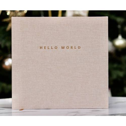 Linen Minimalist Baby Memory Book for First Few Years