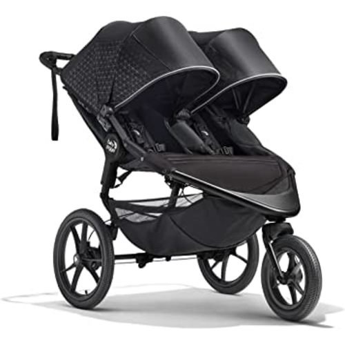 Baby Jogger Summit X3 Double Jogging Stroller Midnight Black Buggy for Two Smooth Ride for Walking or Jogging Compact Fold Increased Airflow All-Terrain Air Filled Tires and All-Wheel Suspension