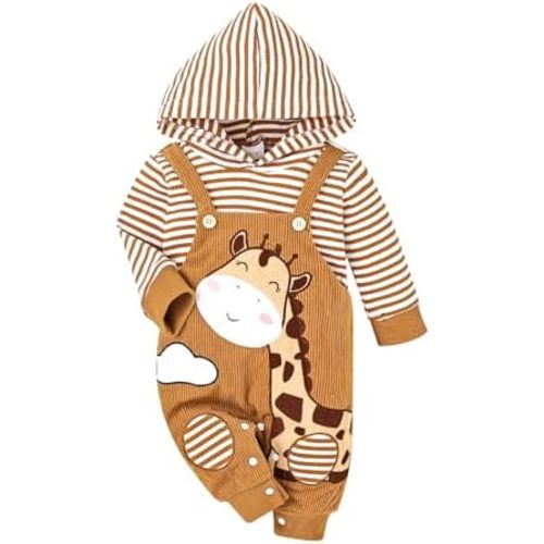 Baby Boy Girl Clothes Long Sleeve Outfits Fall/Winter Baby Romper Ribbed Hoodie Clothing