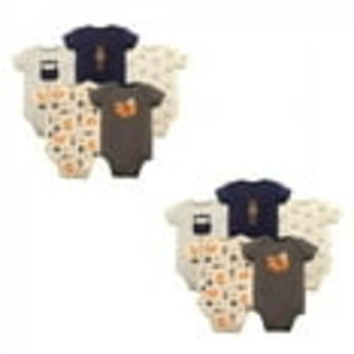 Hudson Baby Infant Boy Cotton Bodysuits, Forest 10-Piece, 0-3 Months