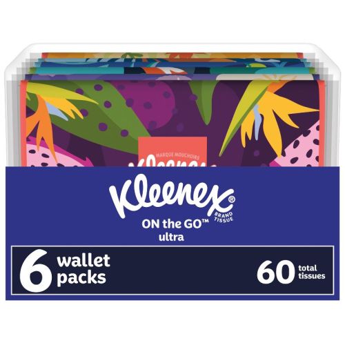 Kleenex On-the-Go 3-Ply Facial Tissue - 6pk/10ct