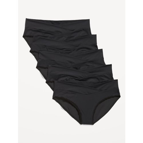Maternity 5-Pack No-Show Low-Rise Soft-Knit Bikini Underwear