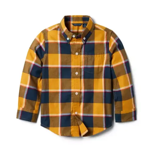 Boy Golden Glow Plaid Plaid Flannel Shirt by Janie and Jack