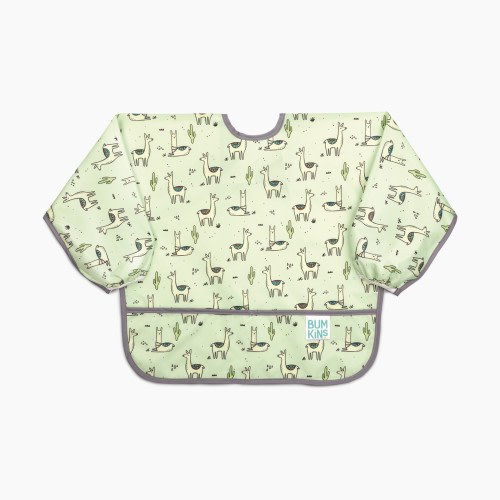 Bumkins Sleeved Bib - Llamas