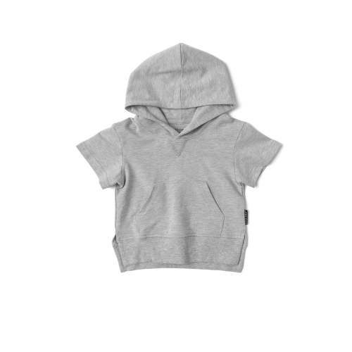 Short Sleeve Hoodie - Grey