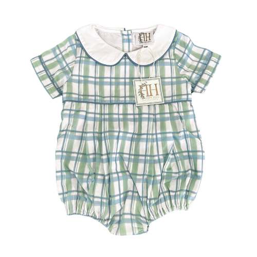 Lakeside Boys Plaid Collar Bubble