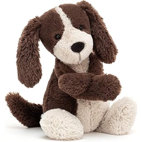 Jellycat Bashful Fudge Puppy Stuffed Animal, Medium 12” - Dogs & Puppies Plush Toy - Classic Children's Gift