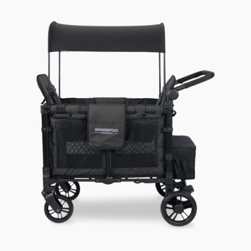 WonderFold Wagon W2 Elite Double Stroller Wagon (2 Seater) - Volcanic Black