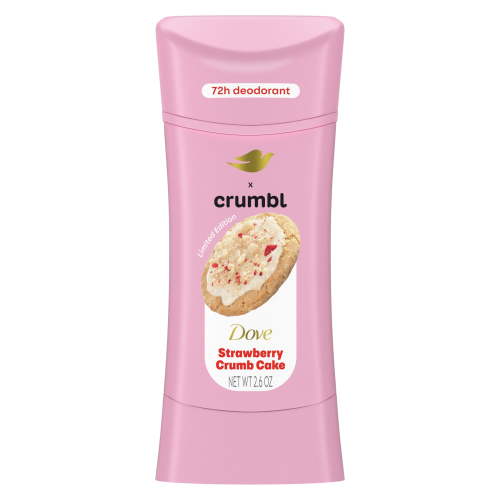 Dove Crumbl Deodorant Stick Crumbl Strawberry Shortcake Aluminum Free, 2.6 oz