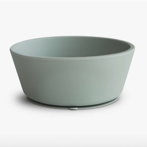 Mushie Green Suction Silicone Bowl
