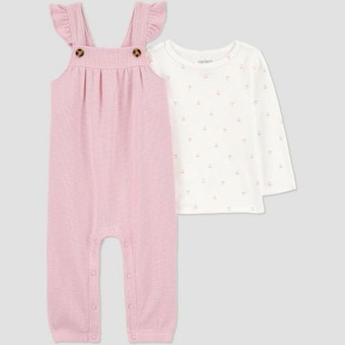Carter's Just One You® Baby Girls' 2pc Cherry Ruffle Jumper Set - Pink