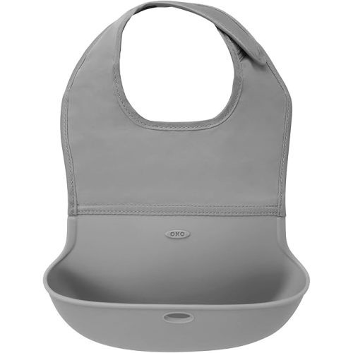 Oxo Tot Roll Up Bib - Gray, One Size