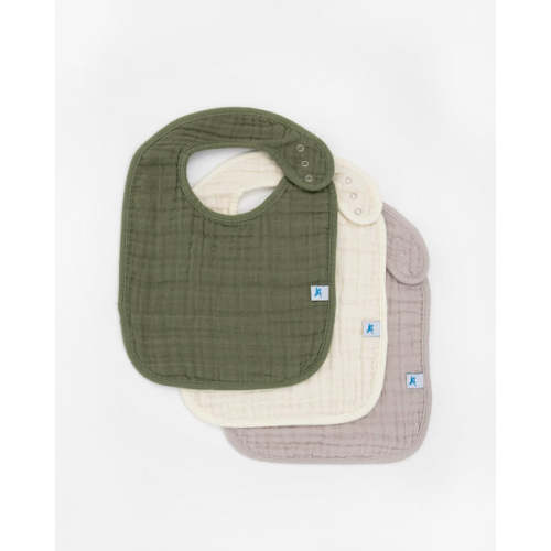 Cotton Muslin Classic Bib 3 Pack - Fern 2