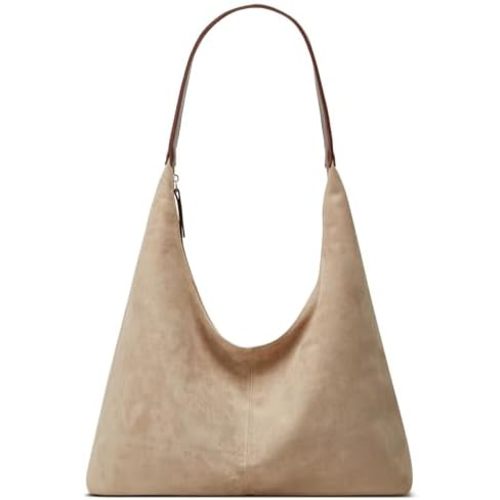 Trendy Suede Crescent Shoulder Bag Women Tote Bag Satchels Crossbody Purse Top-handle Travel College Work Tote Handbag