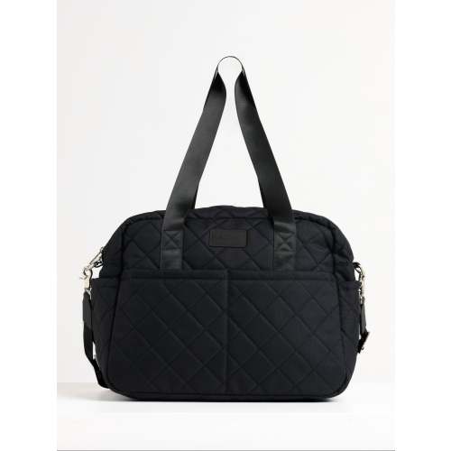 Nappy Bag - Black Quilted