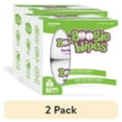 (2 pack) Boogie Wipes Gentle Saline Wet Wipes for Runny or Dry Nose, Hypoallergenic, Fragrance-Free Unscented, 90 Count