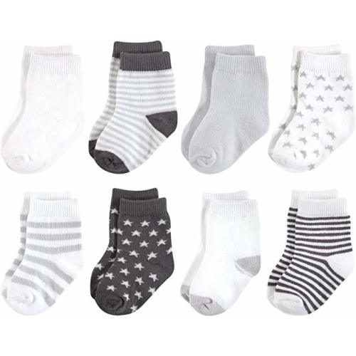 Touched by Nature Baby Organic Cotton Socks - 0-6 Months - Charcoal Stars
