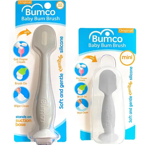 Bumco Diaper Cream Spatula Home & Travel Set - BPA-free Butt Paste Diaper Cream Applicator, Soft Diaper Rash Cream Applicator, Butt Spatula Baby, Mom-Invented Diaper Bag Essentials, 2-Pack