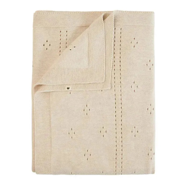 Organic Cotton Pointelle Baby Blanket