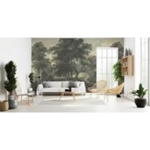 Historic Lands, Vintage Green wallpaper mural ➡ 100% PVC-free and non-toxic