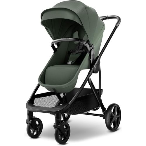 MAMA & BABY Rovee Bassinet Baby Stroller, 2-in-1 Foldable Infant Stroller with Reversible Seat, UPF 50+ Canopy, All-Terrain Wheels for On-The-Go Families