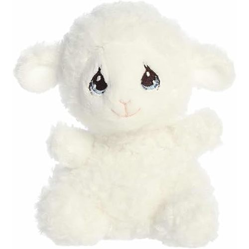 Aurora® Adorable Precious Moments™ Luffie Lamb Palm Pals™ Stuffed Animal - Heartwarming Toy for Comforting Children - for Sentimental Gifts, Birthdays, and Adults - White 5 Inches