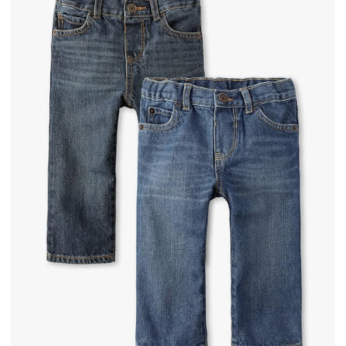 The Children's Place Baby and Toddler Boys' Basic Straight Leg Jeans, Multipack
