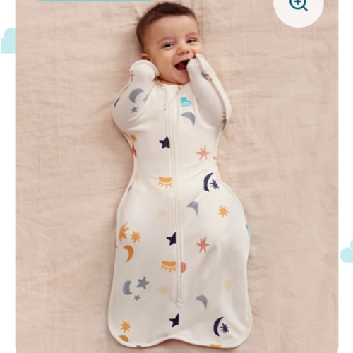 Swaddle Up™ 1.0 TOG Organic Cotton Buff Lunar