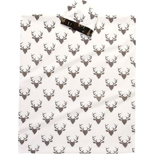 IWOKA Soft Newborn Baby Deer Print Blanket Bedding Blanket Wrap Swaddle Blanket Bath Towel+Hat