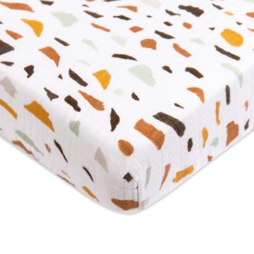 Mini Crib Sheet in GOTS Certified Organic Muslin Cotton