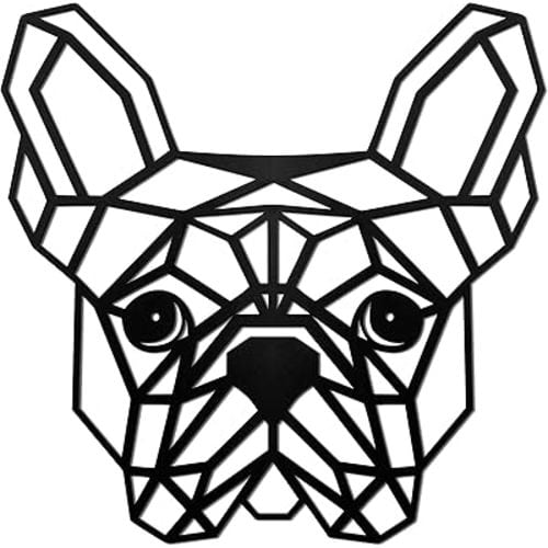 French Bulldog Metal Wall Décor, Black Dog Decorations, Office,Living Room, Bedroom, Kitchen Wall Hanging Decor, Great Gift