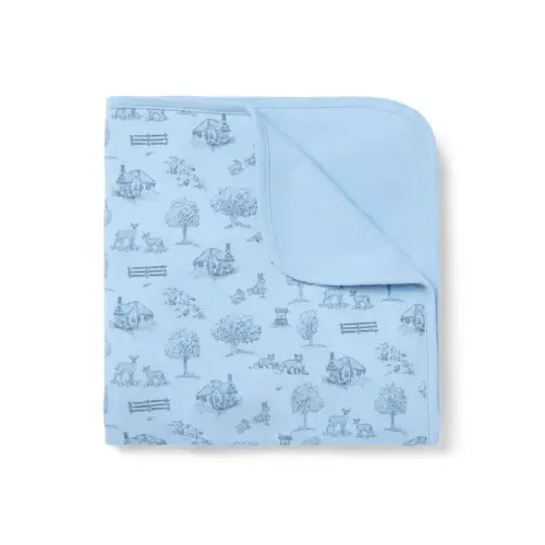 Baby Bella Blue Woodland Toile Baby Woodland Toile Blanket by Janie and Jack