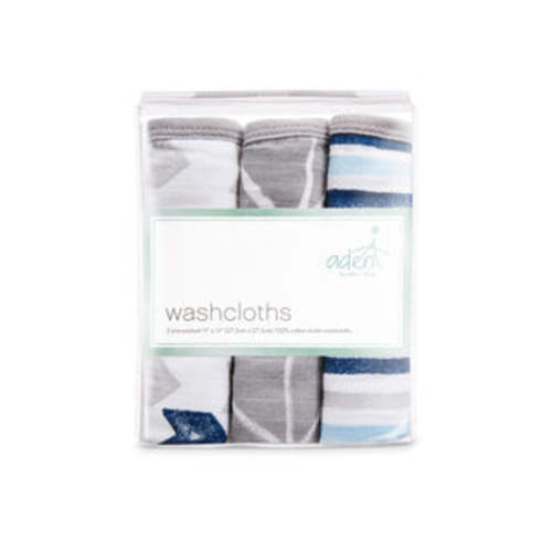 Denim Wash Washcloths 3pk | aden + anais