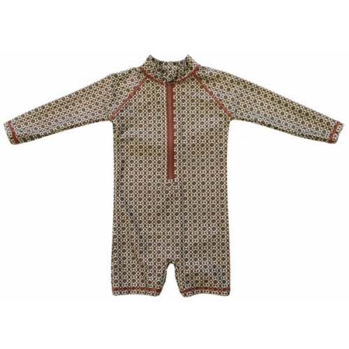 Ivy Long Sleeve Front Zipper Pull-On Swimsuit, Multicolors